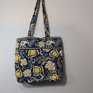 Vera Bradley Black and Yellow Floral Tote